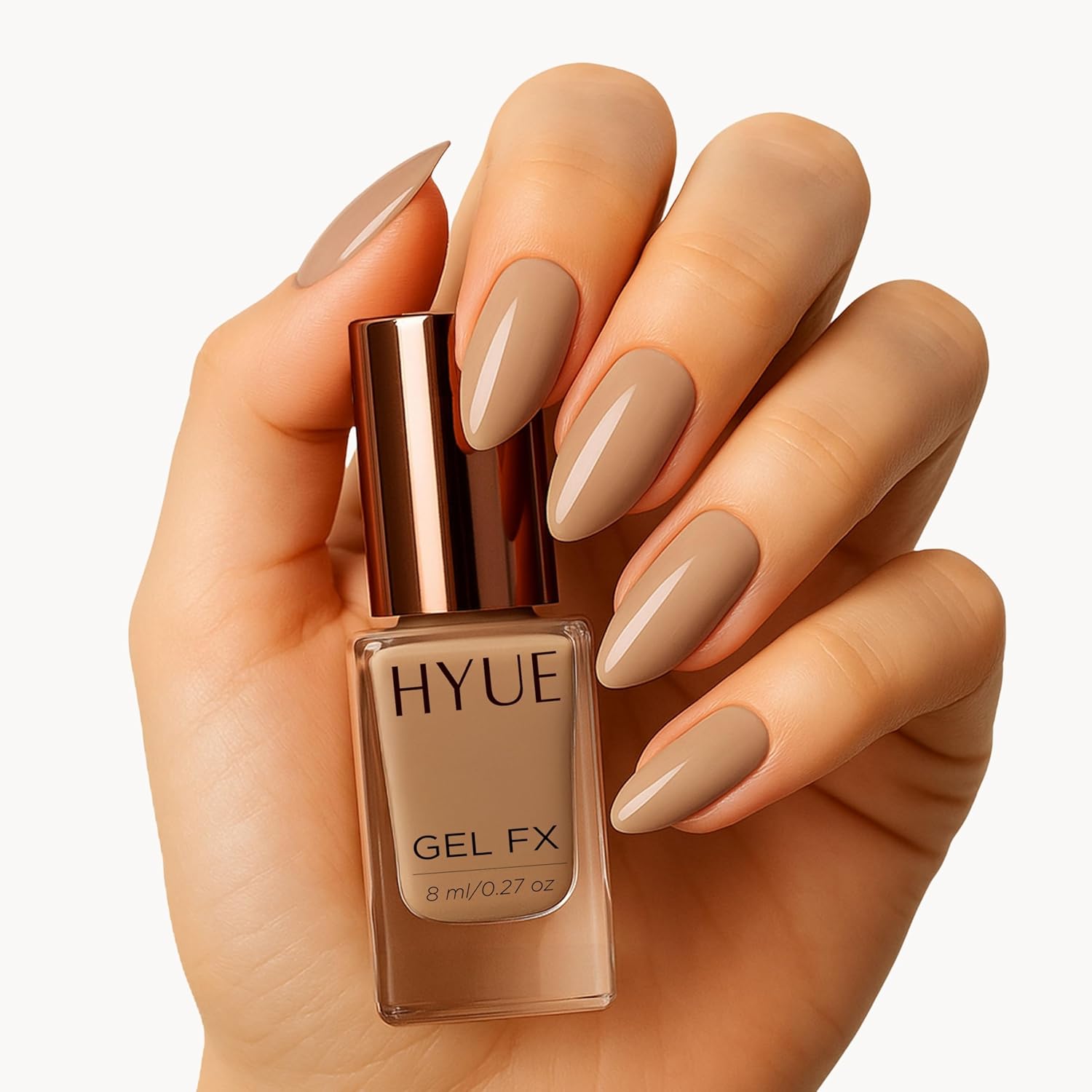 HYUE Gel FX Nail Paint | Naked | 8ml | Ultra-Glossy Finish | 14-Day Long-Lasting Wear | Quick-Dry & Chip-Resistant | Vegan & Paraben-Free | No UV Needed | 33 Rich Salon-Quality Shades - View 5 of 5