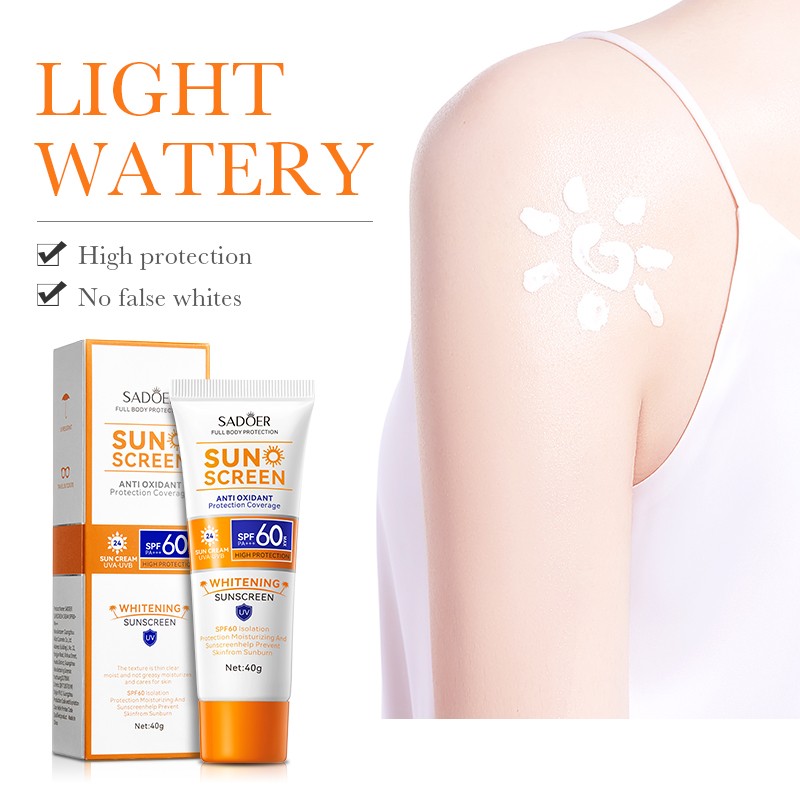 ROREC SADOER SPF60+ PA+++ Sunscreen Cream Anti-Sweat Refreshing Non-Greasy Sunblock 40g(FROM MALAYSIA) - View 3 of 3