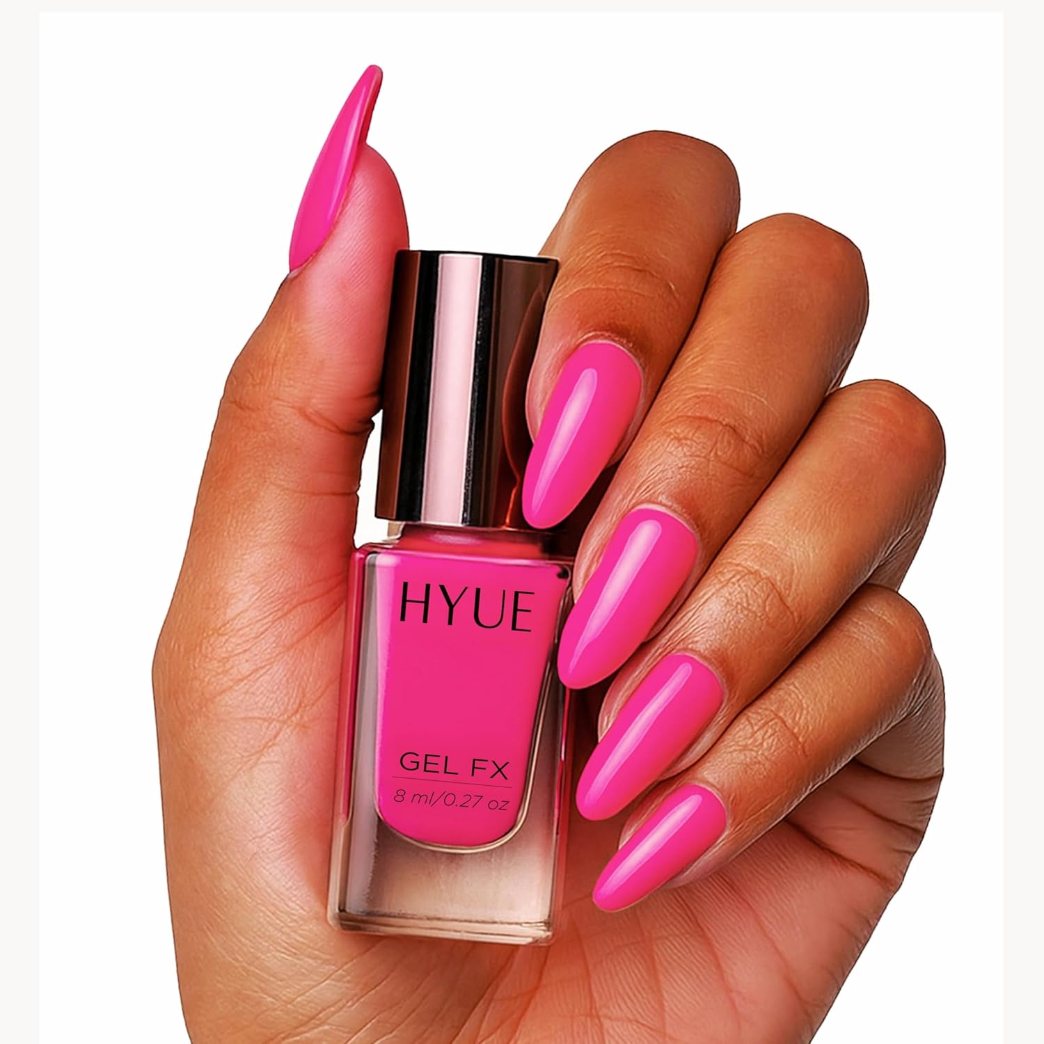 HYUE Gel FX Nail Paint | Pink Lemonade | 8ml | Ultra-Glossy Finish | 14-Day Long-Lasting Wear | Quick-Dry & Chip-Resistant | Vegan & Paraben-Free | No UV Needed | 33 Rich Salon-Quality Shades - View 5 of 5