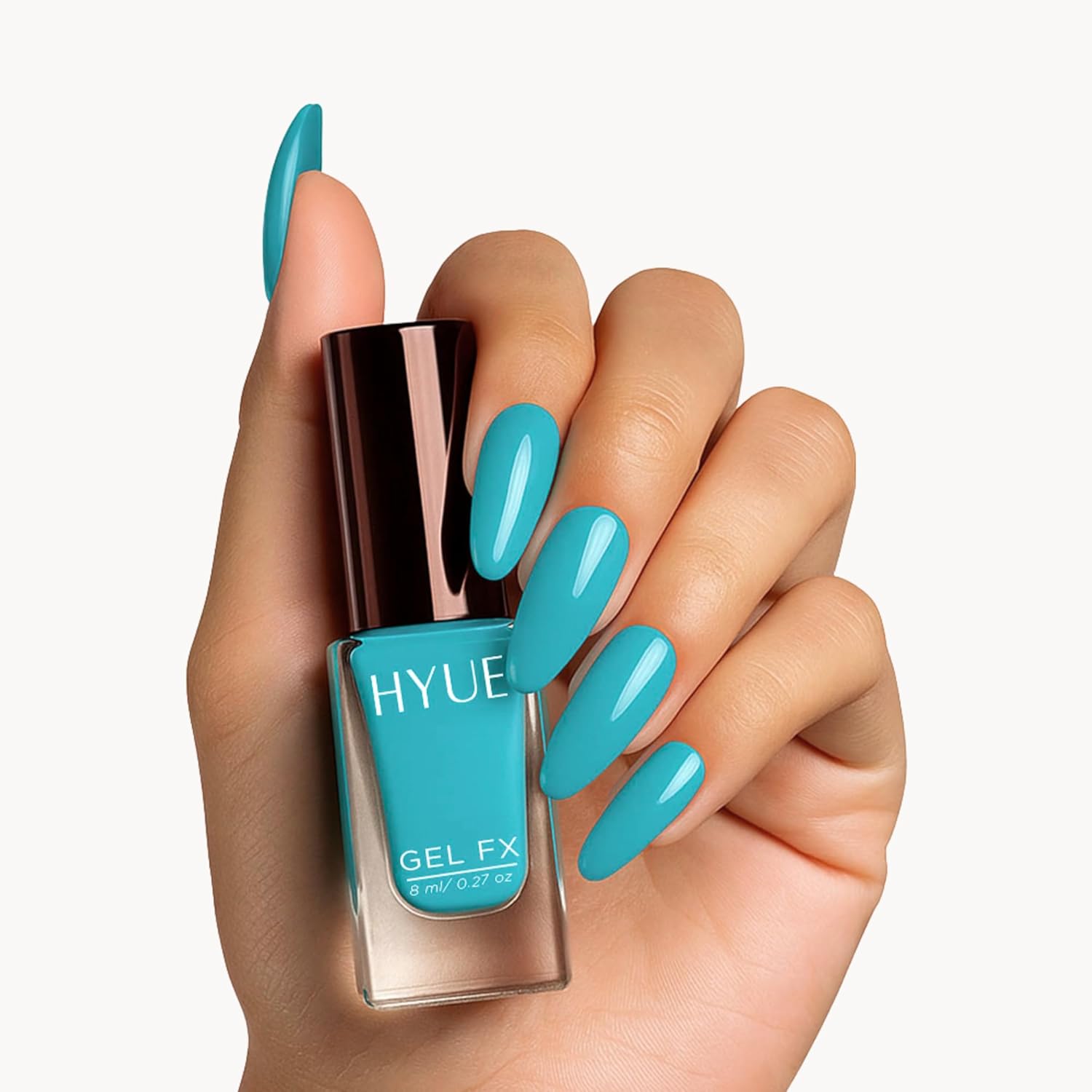 HYUE Gel FX Nail Paint | Raindrop | 8ml | Ultra-Glossy Finish | 14-Day Long-Lasting Wear | Quick-Dry & Chip-Resistant | Vegan & Paraben-Free | No UV Needed | 33 Rich Salon-Quality Shades - View 5 of 5