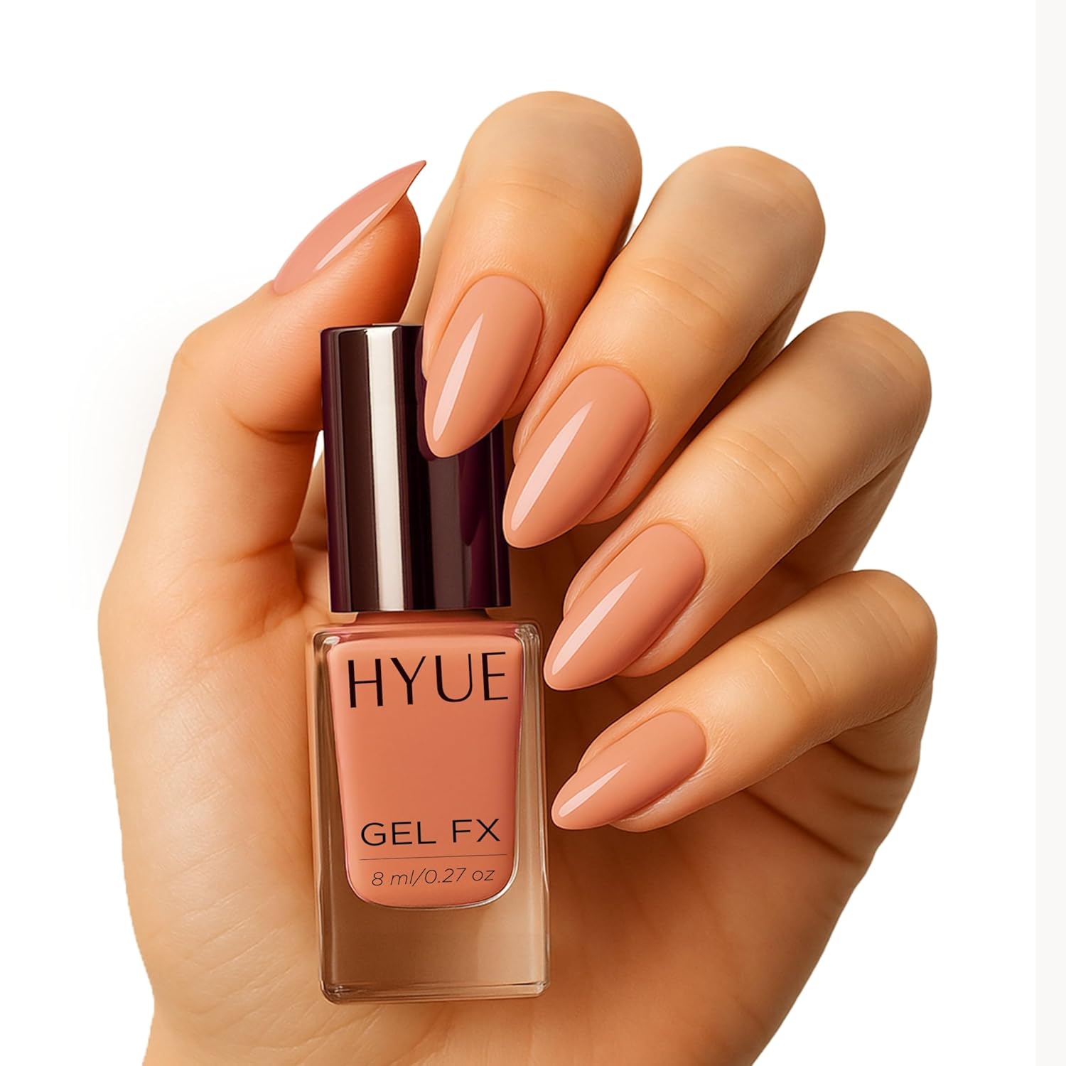 HYUE Gel FX Nail Paint | Rosewood | 8ml | Ultra-Glossy Finish | 14-Day Long-Lasting Wear | Quick-Dry & Chip-Resistant | Vegan & Paraben-Free | No UV Needed | 33 Rich Salon-Quality Shades - View 5 of 5