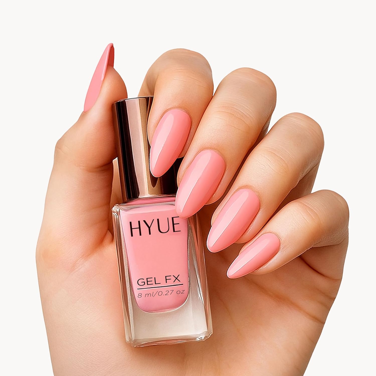 HYUE Gel FX Nail Paint | Bubblegum Drop | 8ml | Ultra-Glossy Finish | 14-Day Long-Lasting Wear | Quick-Dry & Chip-Resistant | Vegan & Paraben-Free | No UV Needed | 33 Rich Salon-Quality Shades - View 5 of 5