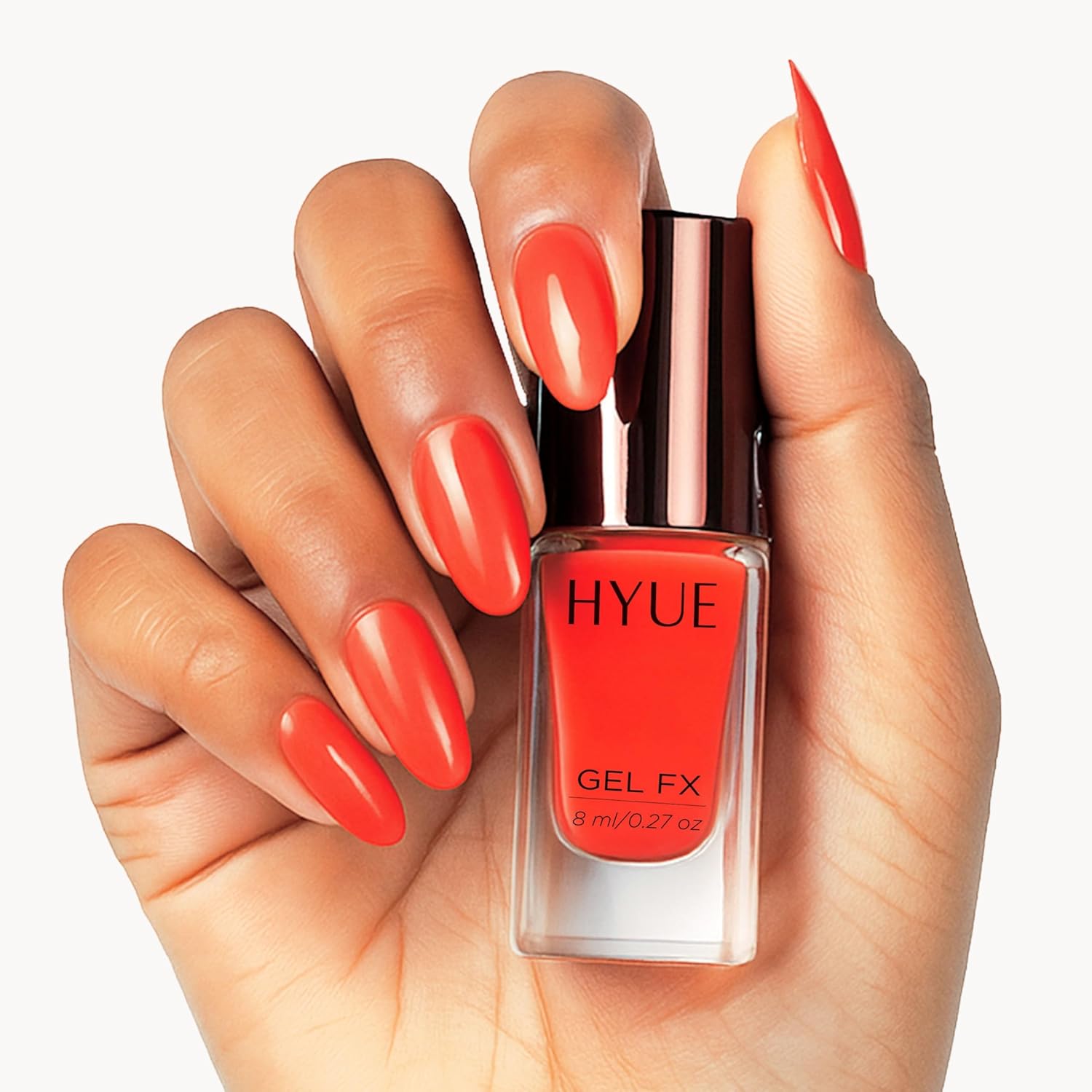 HYUE Gel FX Nail Paint | Burnt Sienna | 8ml | Ultra-Glossy Finish | 14-Day Long-Lasting Wear | Quick-Dry & Chip-Resistant | Vegan & Paraben-Free | No UV Needed | 33 Rich Salon-Quality Shades - View 5 of 5