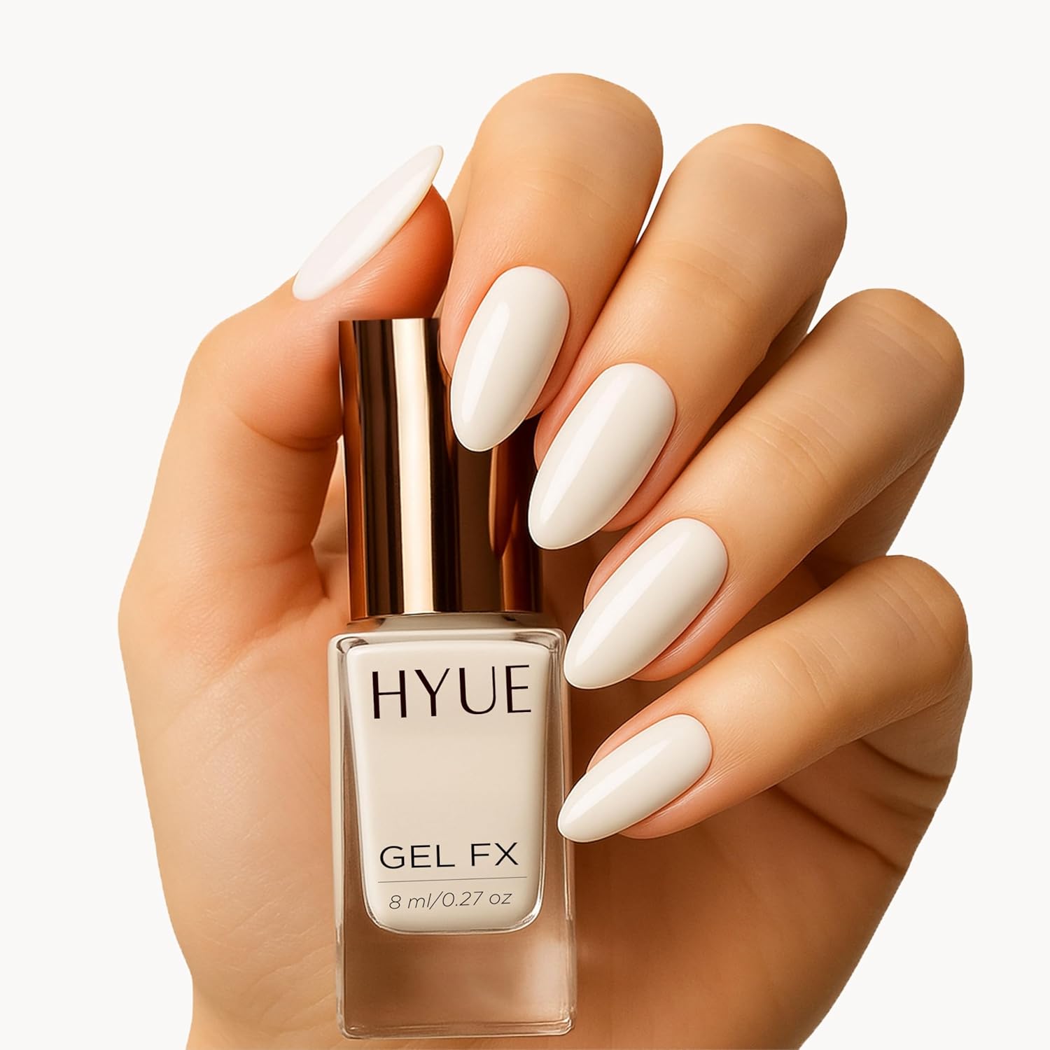 HYUE Gel FX Nail Paint | Alabaster | 8ml | Ultra-Glossy Finish | 14-Day Long-Lasting Wear | Quick-Dry & Chip-Resistant | Vegan & Paraben-Free | No UV Needed | 33 Rich Salon-Quality Shades - View 5 of 5