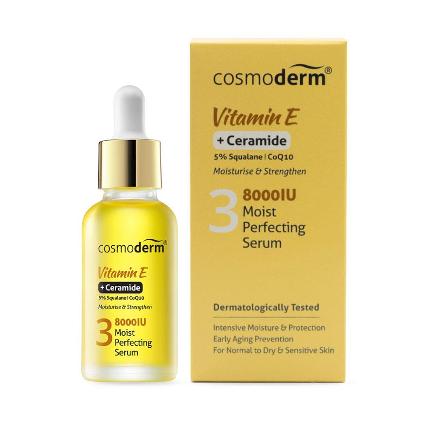 Cosmoderm Vitamin E Moist-Perfecting Serum 30ml – Hydrating Antioxidant Face Serum for Moisture Boost, Skin Repair, and Smoother, Healthier-Looking, Radiant Complexion - View 3 of 3