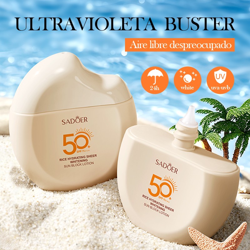 [ROREC] SADOER SPF50+ PA+++ Rice Hydrating Sheer Whitening Sun Block Lotion Long Lasting Sun Protection 60g(FROM MALAYSIA) - View 3 of 3