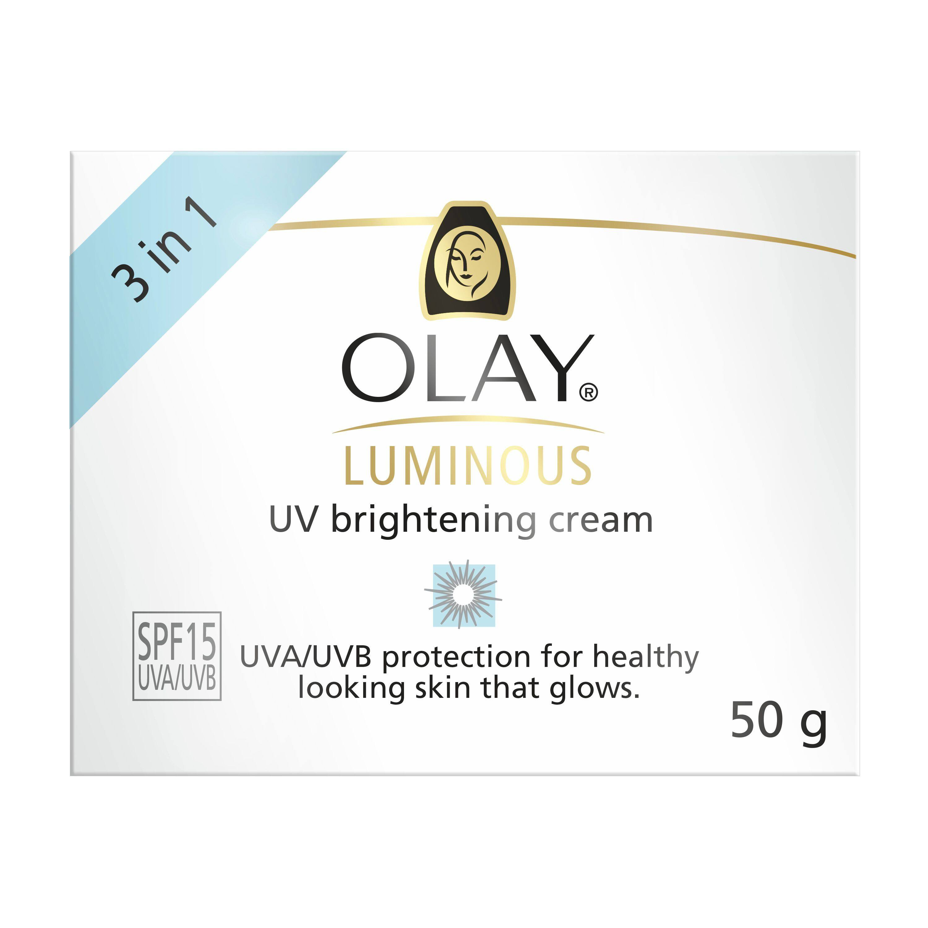 Olay Luminous UV Brightening Cream 50g – Daily Moisturizing Face Cream with UV Protection for Brighter, Even-Toned, Radiant-Looking Skin and Improved Skin Clarity - View 2 of 3