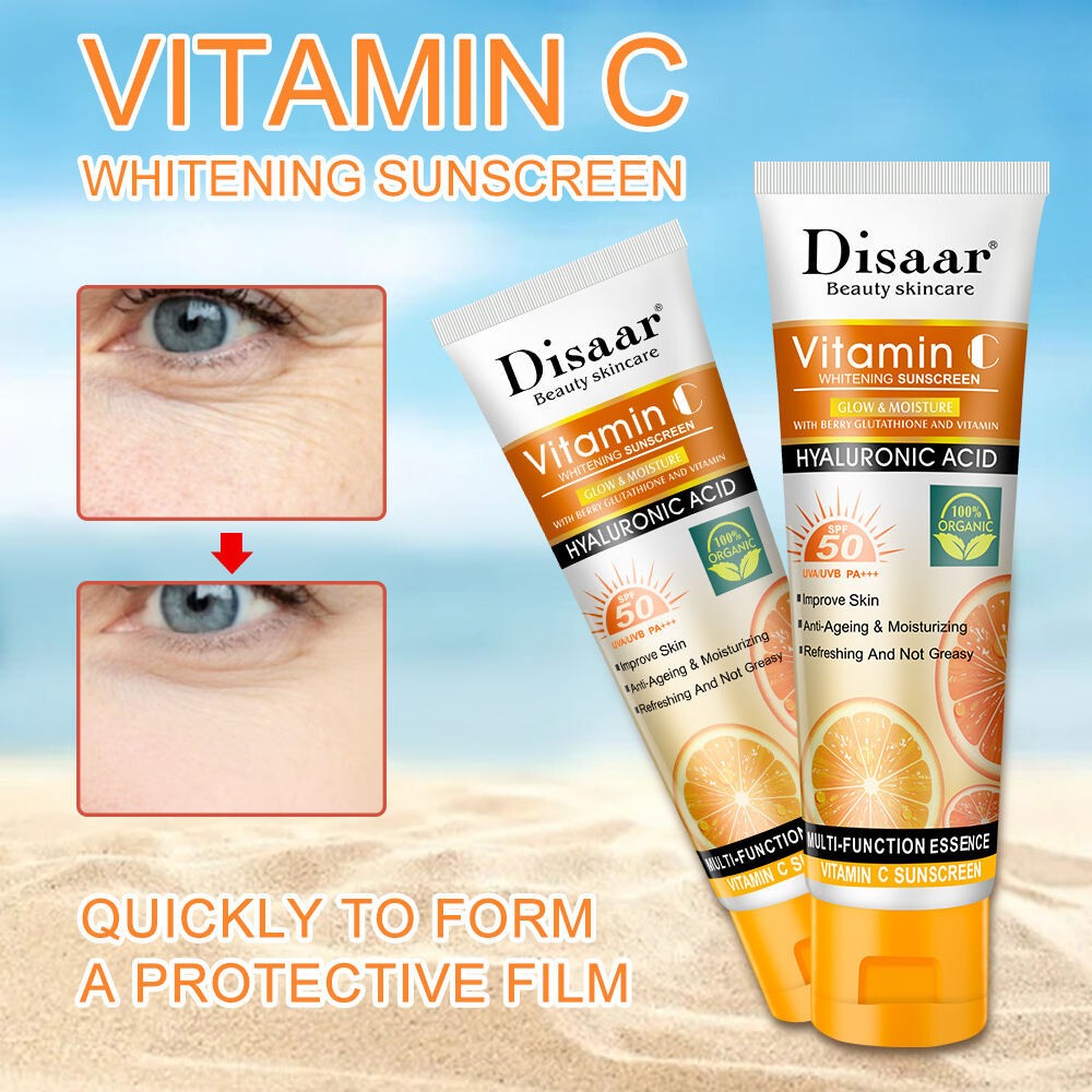 Disaar Summer SPF 50+ Sunscreen Whitening 100% Organic Vitamin C Face Sunscreen 50g(FROM MALAYSIA) - View 3 of 3