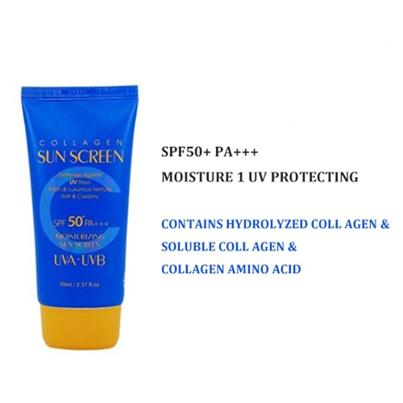 3W Clinic Collagen Sunscreen Moisturizing Sensitive Skin SPF50+ PA+++ 70ml(FROM MALAYSIA) - View 2 of 3
