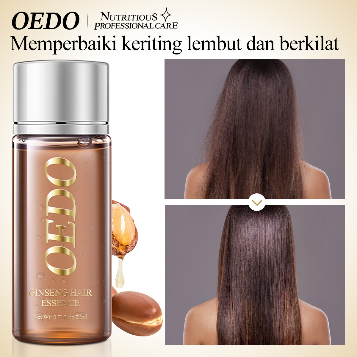 OEDO Ginseng Hair Essence 20ml Nourishing Scalp Treatment, Hydrating Hair Care Serum, Lightweight Formula for Stronger Looking Hair, Scalp Comfort, Hair Repair Support and Healthy Shine - View 3 of 3