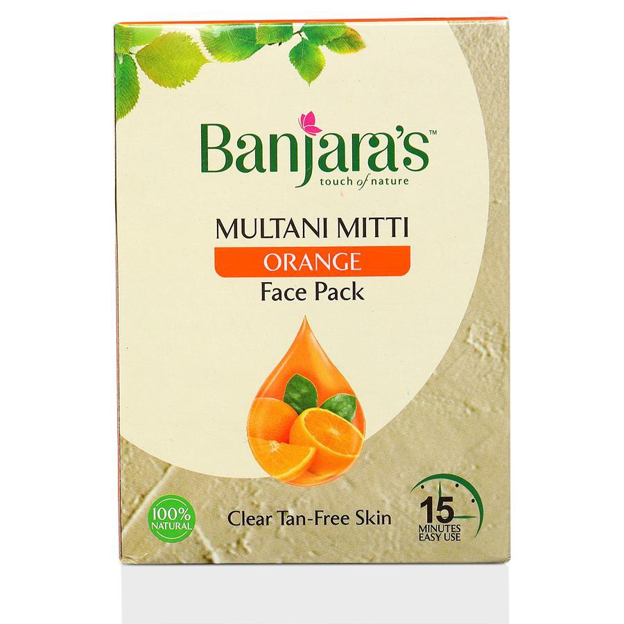 Banjara's Multani Mitti Orange Face Pack Natural Clay-Based Skin Care Treatment with Orange Extract for Deep Cleansing Oil Control Brightening Refreshing and Revitalizing Facial Care 100g - View 2 of 3