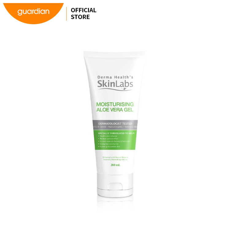 DH Skinlabs Moisturising Aloe Vera Gel Hydrating Soothing Lightweight Skin Care Gel for Face and Body Helps Refresh Calm and Moisturize Dry Irritated Skin Daily Use 200ml - View 2 of 3