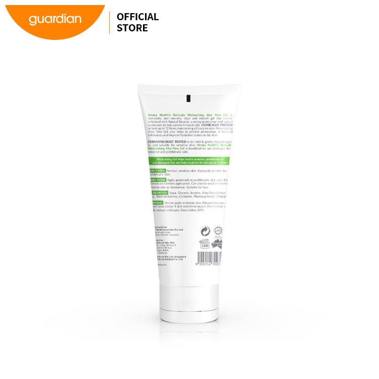 DH Skinlabs Moisturising Aloe Vera Gel Hydrating Soothing Lightweight Skin Care Gel for Face and Body Helps Refresh Calm and Moisturize Dry Irritated Skin Daily Use 200ml - View 3 of 3