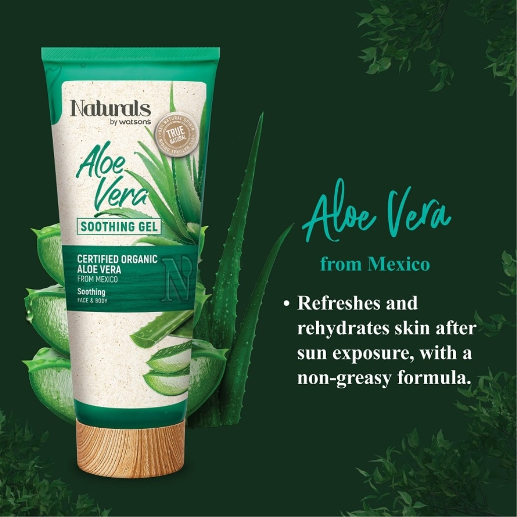 Naturals by Watsons Aloe Vera Face and Body Soothing Gel Hydrating Refreshing Moisturizing Skin Care Gel for Dry Sensitive Skin Helps Calm and Smooth Skin Daily Use 200ml - View 3 of 3