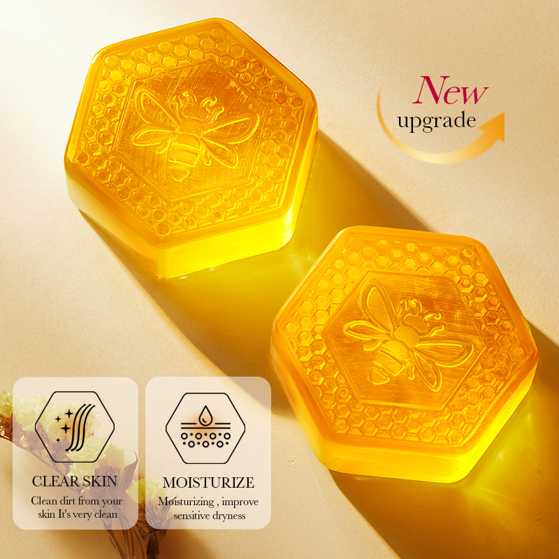 BIOAQUA Vitamin E Manuka Honey Soap Hydrating Moisturizing Deep Cleansing Skin Care Bar Soap for Face and Body Helps Nourish Soft Smooth and Healthy Looking Skin 80g - View 2 of 3