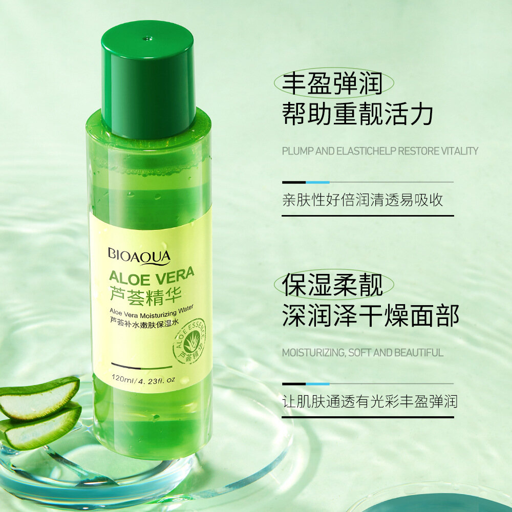 BIOAQUA Aloe Vera 92% Refresh and Moisturizing Toner Hydrating Soothing Facial Water for Skin Balance Pore Care and Daily Moisture Boost for Soft Healthy Looking Skin 120ml - View 2 of 3