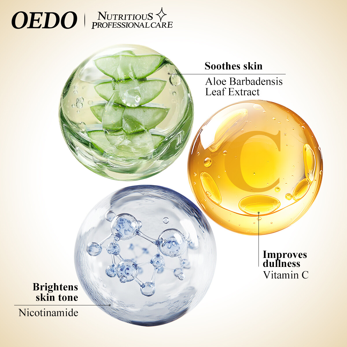OEDO Seaweed Aloe Vera Gel Hydrating Day Cream Whitening Anti Acne Anti Aging Wrinkle Collagen Facial Cream Brightening Moisturizing Skin Care Formula for Smooth Healthy Looking Skin - View 3 of 3