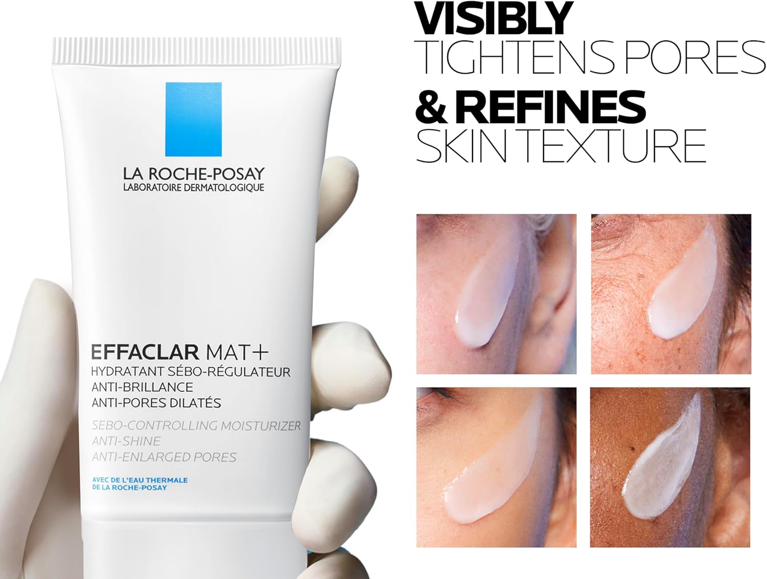 La Roche-Posay Effaclar MAT Mattifying Face Moisturizer, Oil Control Cream for Shine Reduction & Pore Minimizing for Acne-Prone and Oily Skin, 40ml - View 3 of 5