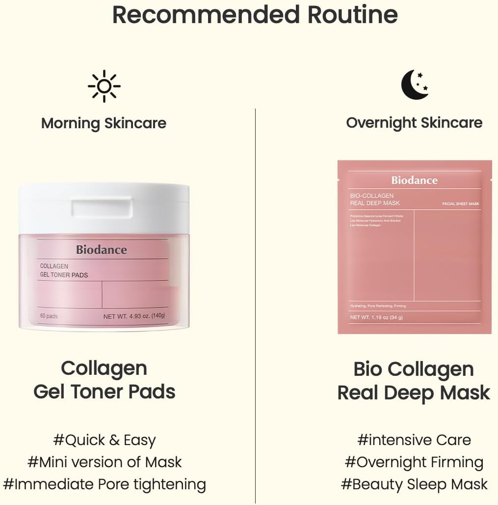 Biodance Collagen Gel Toner Pads, Pore Minimizer for Face, Improving Elasticity, Plumping Toner Pads for Sensitive Skin, Korean Skincare,ㅣ4.93 fl.oz.(140g)*60Pads,Ramadan Gift - View 2 of 8