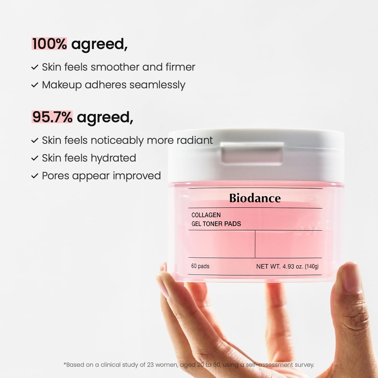 Biodance Collagen Gel Toner Pads, Pore Minimizer for Face, Improving Elasticity, Plumping Toner Pads for Sensitive Skin, Korean Skincare,ㅣ4.93 fl.oz.(140g)*60Pads,Ramadan Gift - View 5 of 8