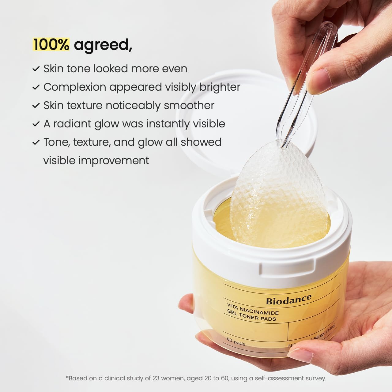 Biodance Vita Niacinamide Gel Toner Pads, Dark Spot Corrector, Evening Skin Tone, Gentle Exfoliating Toner Pads with Vitamin C, Korean Skincareㅣ4.93 fl.oz.(140g)*60Pads - View 5 of 8