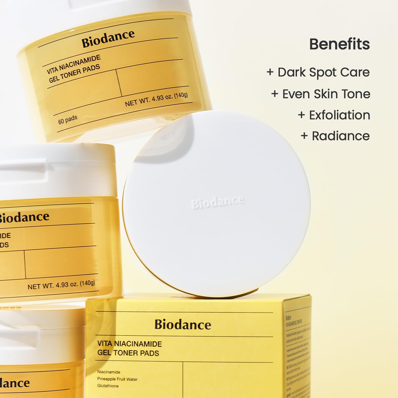 Biodance Vita Niacinamide Gel Toner Pads, Dark Spot Corrector, Evening Skin Tone, Gentle Exfoliating Toner Pads with Vitamin C, Korean Skincareㅣ4.93 fl.oz.(140g)*60Pads - View 6 of 8