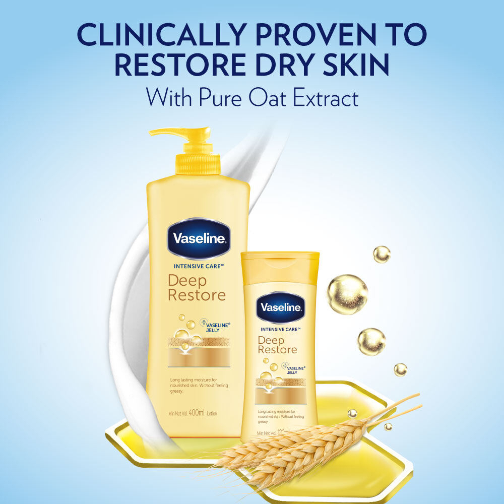 Vaseline Intensive Care Deep Restore Body Lotion 220ml | Deep Moisturizing Repair Lotion | Hydrating Body Care for Dry Skin | Smooth, Soft & Healthy-Looking Skin - View 2 of 2
