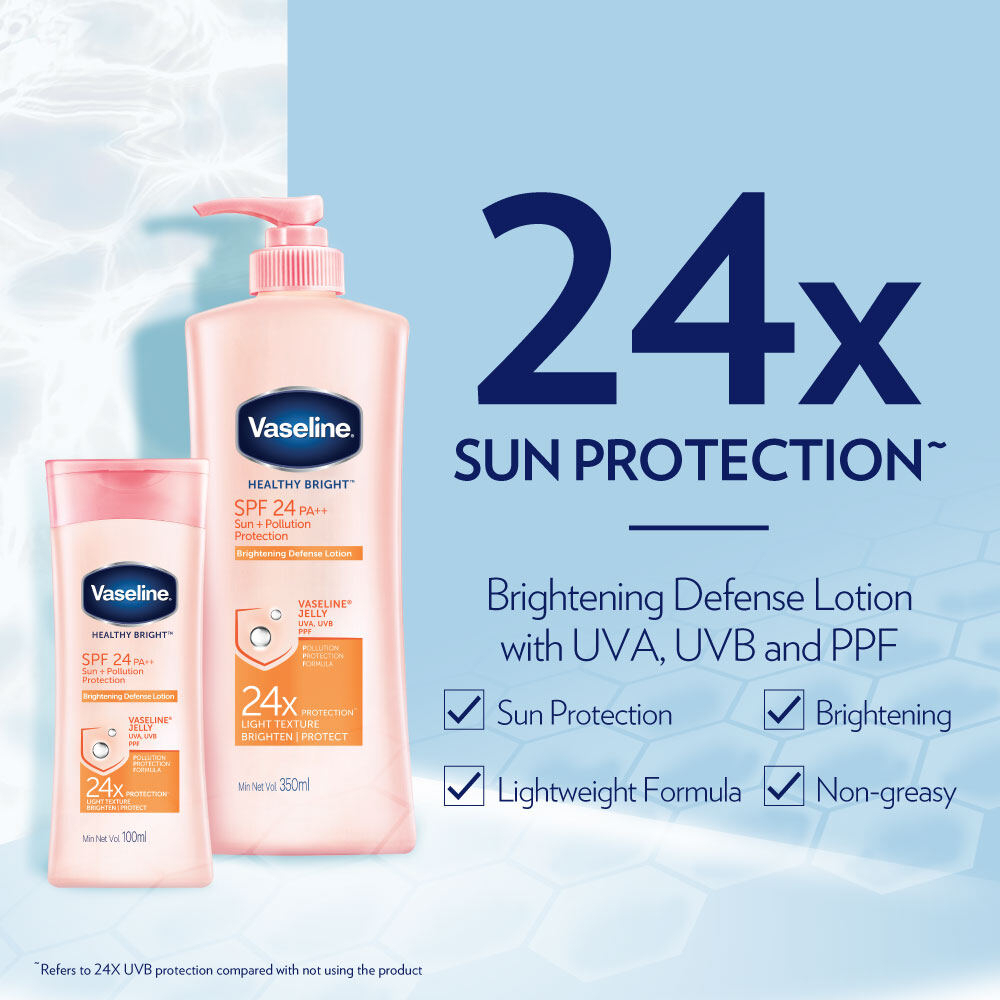Vaseline Healthy Bright Body Lotion SPF PA++ Sun + Pollution Protection 100ml | Brightening Moisturizing Body Lotion | UV Defense Hydration Care for Smooth Radiant Skin - View 3 of 4