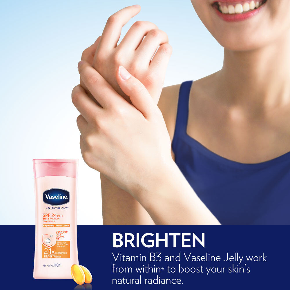 Vaseline Healthy Bright Body Lotion SPF PA++ Sun + Pollution Protection 100ml | Brightening Moisturizing Body Lotion | UV Defense Hydration Care for Smooth Radiant Skin - View 4 of 4