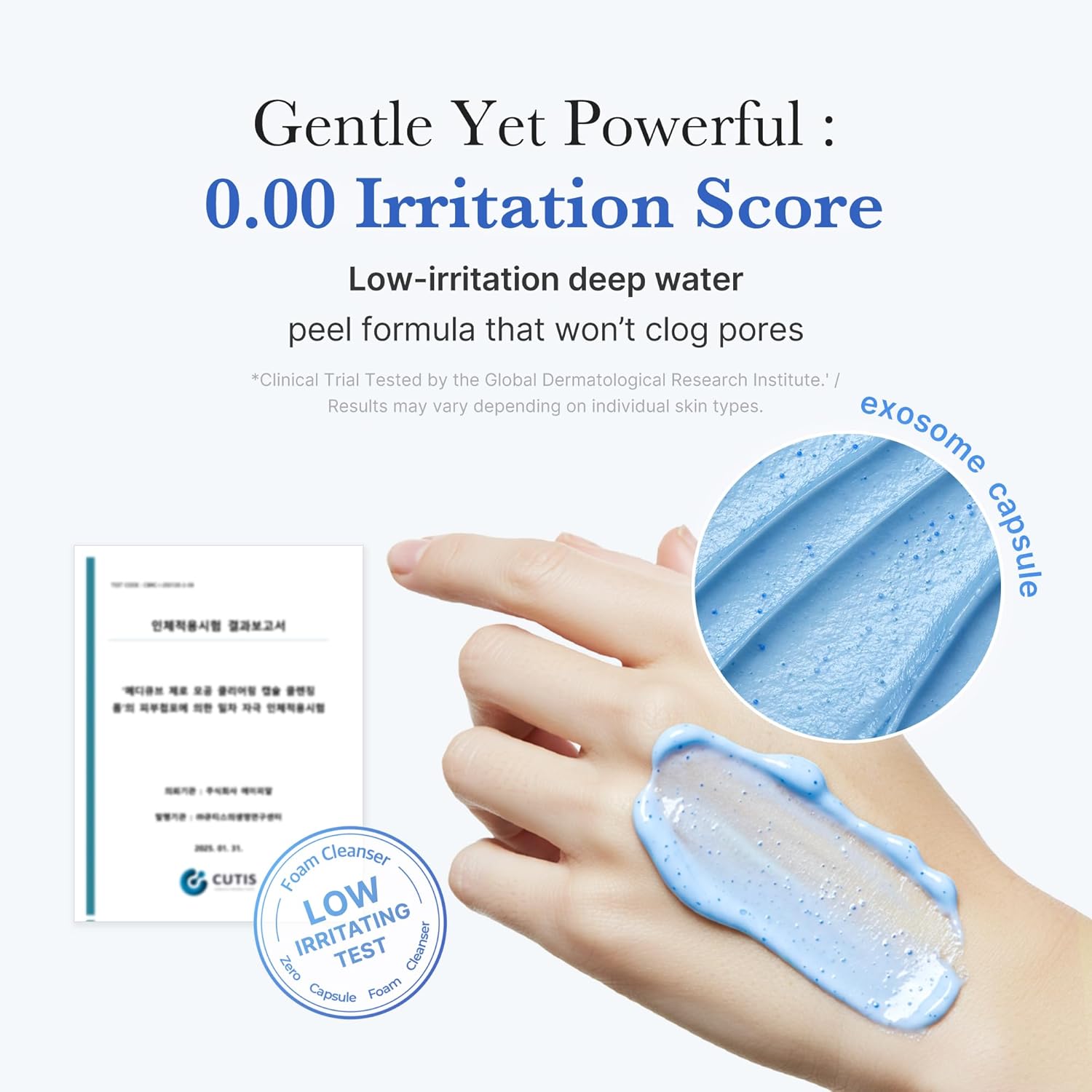 medicube Zero Pore Clear Blue Capsule Facial Cleanser for Skin Texture, Blackhead & Pore Care | AHA, BHA & PHA for Double Cleansing, Daily Gentle Face Wash, Korean Skincare | 120g / 4.23 oz - View 3 of 7