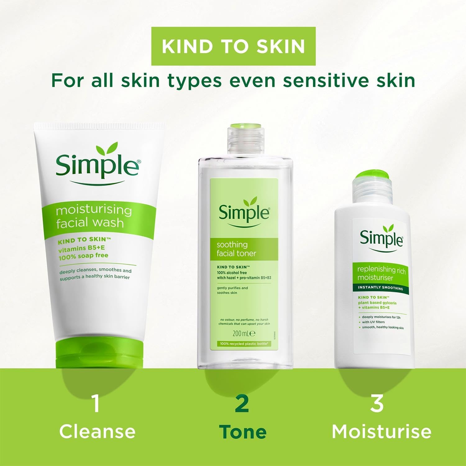 Simple Kind to Skin Soothing Facial Toner 100% Alcohol-Free from the UK's No. 1 Facial Skin Care Brand* 200 ml - View 2 of 4