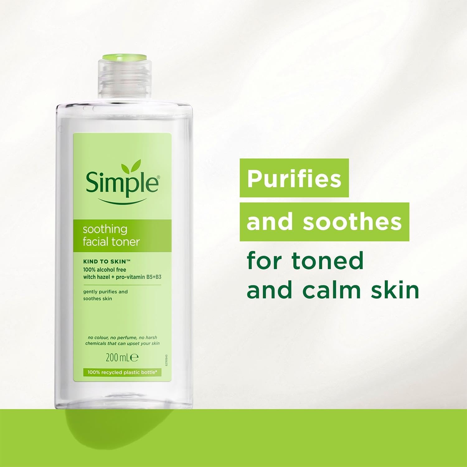 Simple Kind to Skin Soothing Facial Toner 100% Alcohol-Free from the UK's No. 1 Facial Skin Care Brand* 200 ml - View 3 of 4