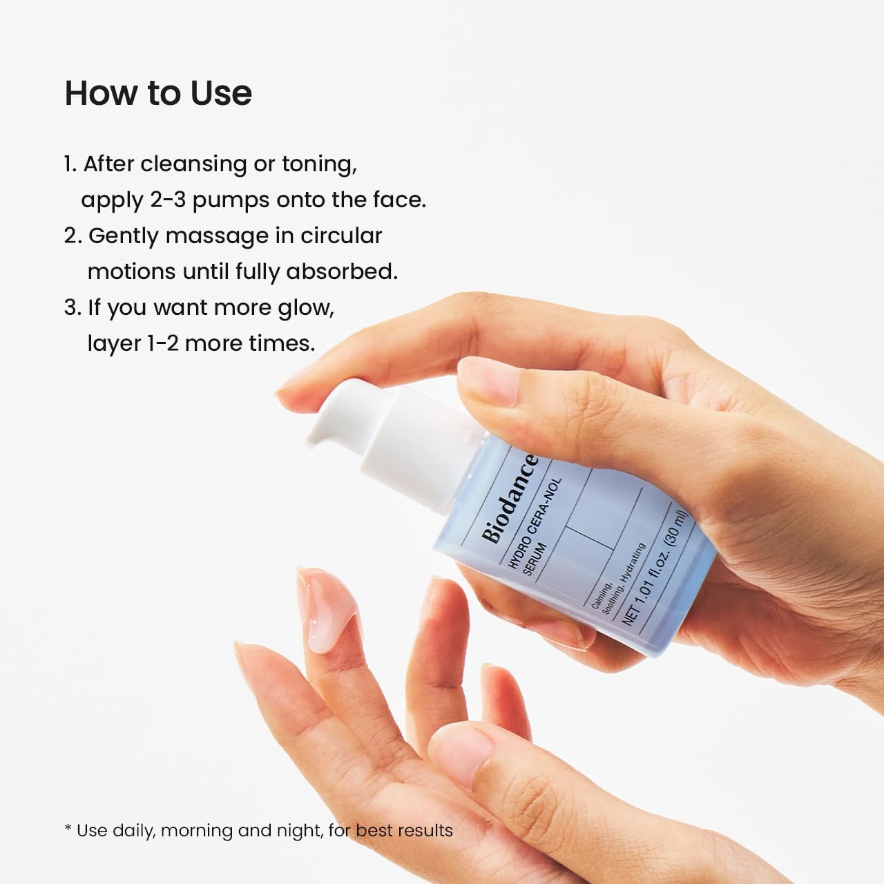 BIODANCE Hydro Cera-Nol Serum, Hydrating, Quick Soothing Effect, Redness Reducing, Hydration Boost Serum for Sensitive Skin, Korean Skincare, Ramadan gifts | 1.01 fl.oz x 1 ea - View 2 of 7