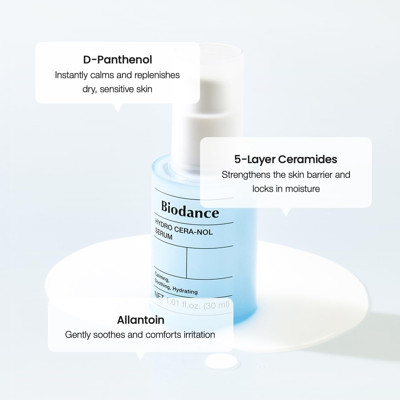 BIODANCE Hydro Cera-Nol Serum, Hydrating, Quick Soothing Effect, Redness Reducing, Hydration Boost Serum for Sensitive Skin, Korean Skincare, Ramadan gifts | 1.01 fl.oz x 1 ea - View 3 of 7
