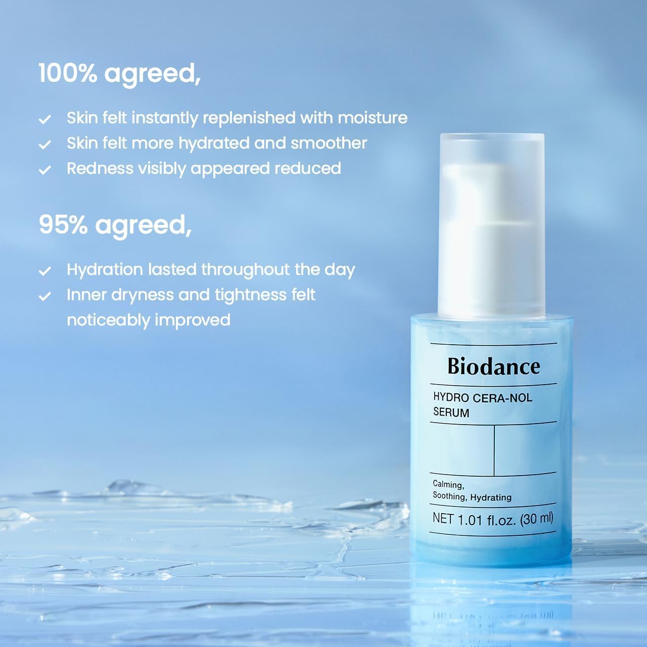 BIODANCE Hydro Cera-Nol Serum, Hydrating, Quick Soothing Effect, Redness Reducing, Hydration Boost Serum for Sensitive Skin, Korean Skincare, Ramadan gifts | 1.01 fl.oz x 1 ea - View 5 of 7