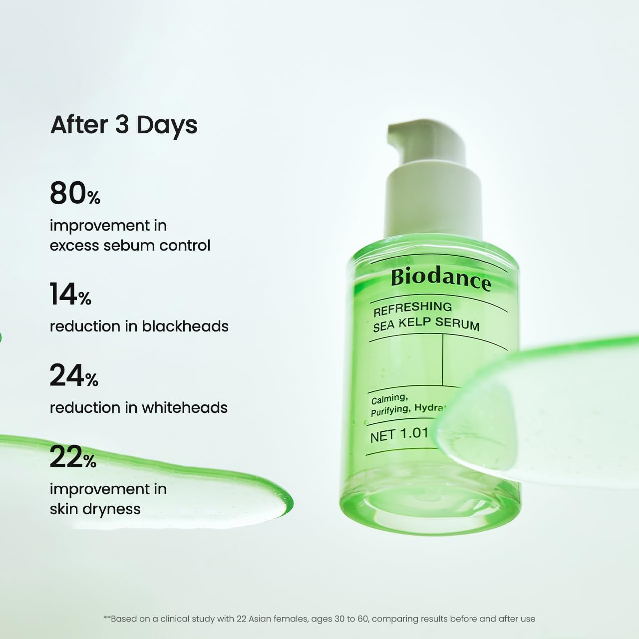 BIODANCE Refreshing Sea Kelp Serum, Oil & Sebum Control, Calming Serum for Oily & Combination Skin, Korean Skincare, Ramadan Gifts | 1.01 fl.oz x 1 ea - View 4 of 7