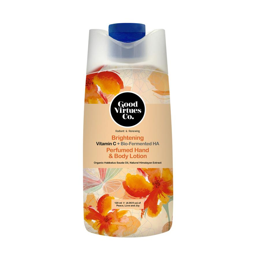 Good Virtues Co Brightening Perfumed Hand & Body Lotion 120ml | Moisturizing Brightening Body Care Lotion | Hydrating Skin Smoothing Lotion with Long Lasting Fragrance | Daily Skin Nourishing Formula - View 2 of 3
