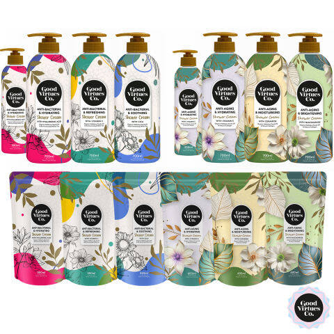 Good Virtues Co GVC Shower Cream Moisturizing Body Wash | Gentle Cleansing Shower Gel | Nourishing Cream Formula for Soft Smooth Fresh & Hydrated Skin | Daily Body Care- Anti-Bacterial 300ml - View 2 of 3