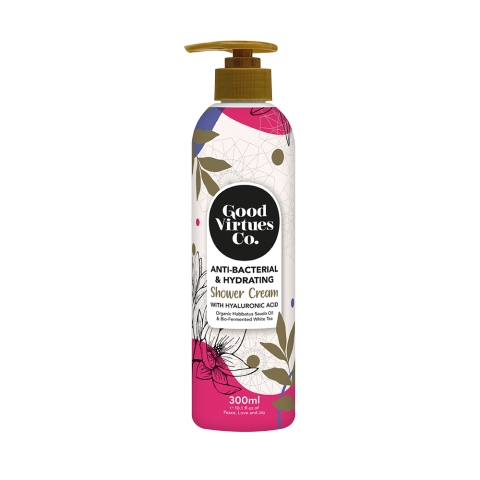 Good Virtues Co GVC Shower Cream Moisturizing Body Wash | Gentle Cleansing Shower Gel | Nourishing Cream Formula for Soft Smooth Fresh & Hydrated Skin | Daily Body Care- Anti-Bacterial 300ml - View 3 of 3