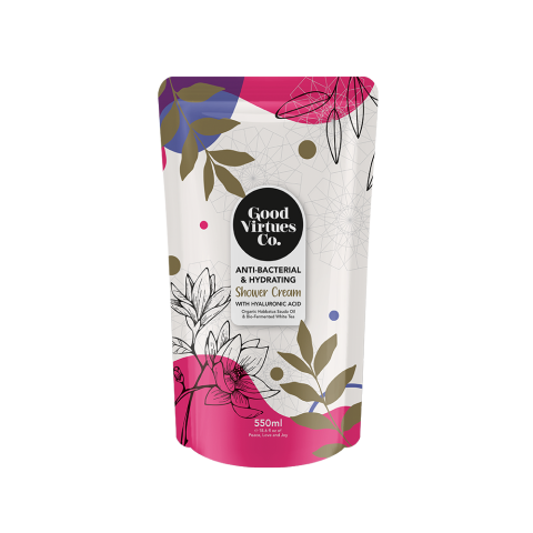 Good Virtues Co GVC Shower Cream Moisturizing Body Wash | Gentle Cleansing Shower Gel | Nourishing Cream Formula for Soft Smooth Fresh & Hydrated Skin | Daily Body Care-Anti-Bacterial 550ml - View 3 of 3