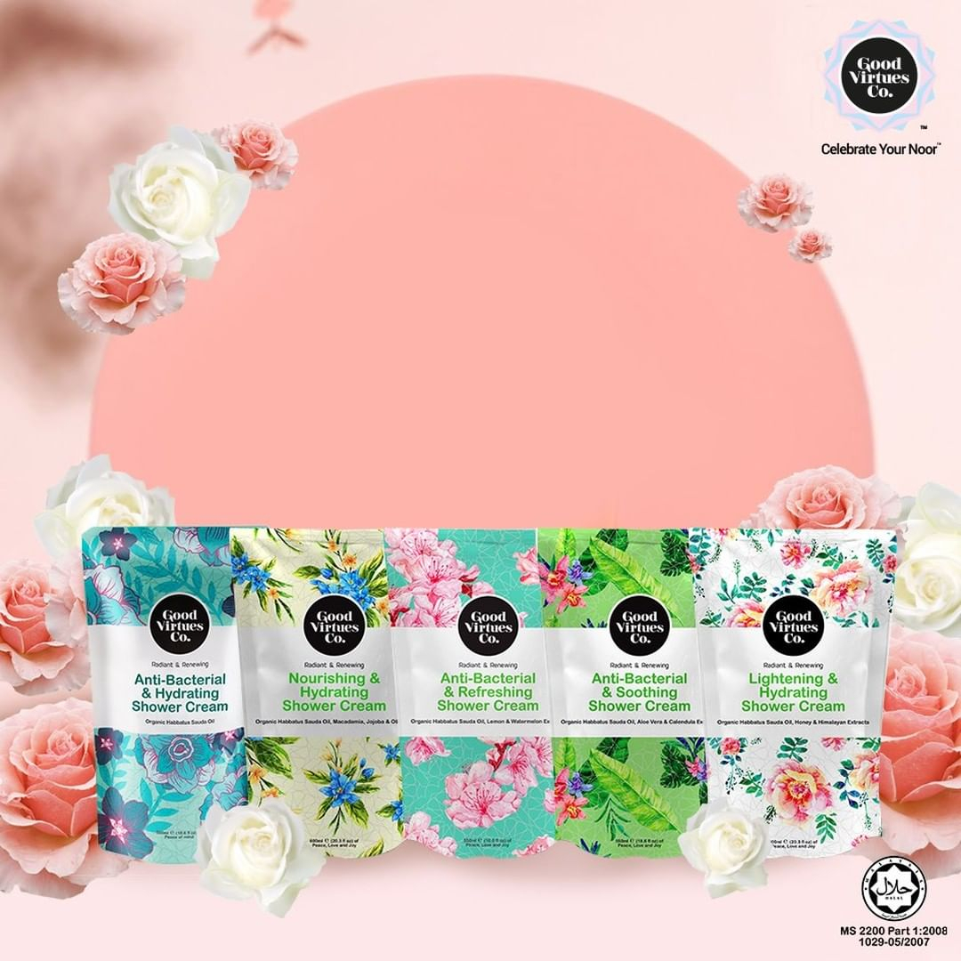 Good Virtues Co GVC Shower Cream Moisturizing Body Wash | Gentle Cleansing Shower Gel | Nourishing Cream Formula for Soft Smooth Fresh & Hydrated Skin | Daily Body Care- Moisturising 600ml - View 2 of 3