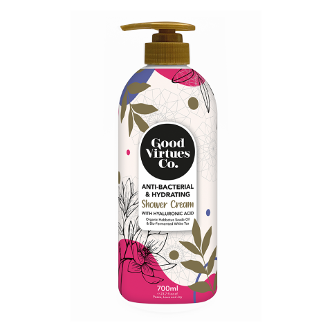 Good Virtues Co GVC Shower Cream Moisturizing Body Wash | Gentle Cleansing Shower Gel | Nourishing Cream Formula for Soft Smooth Fresh & Hydrated Skin | Daily Body Care- Anti-Bacterial 700ml - View 3 of 3