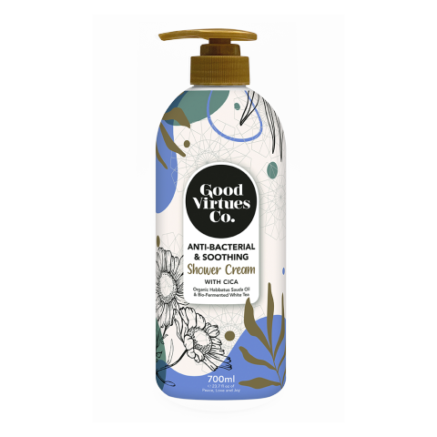 Good Virtues Co GVC Shower Cream Moisturizing Body Wash | Gentle Cleansing Shower Gel | Nourishing Cream Formula for Soft Smooth Fresh & Hydrated Skin | Daily Body Care- Soothing 700ml - View 3 of 3