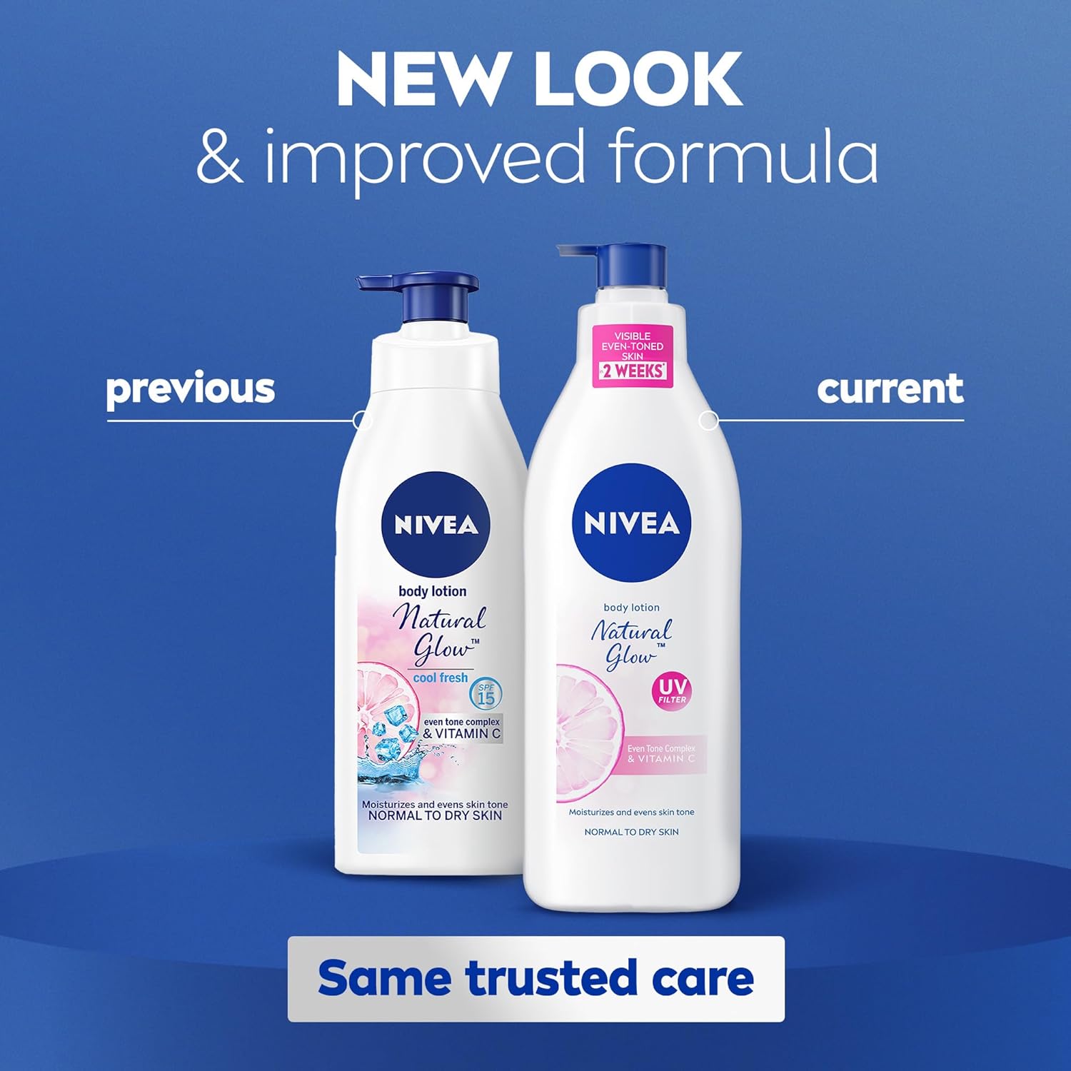 NIVEA Body Lotion Even Tone, Natural Fairness Complex & Vitamin C, All Skin Types, 2x400ml - View 2 of 7