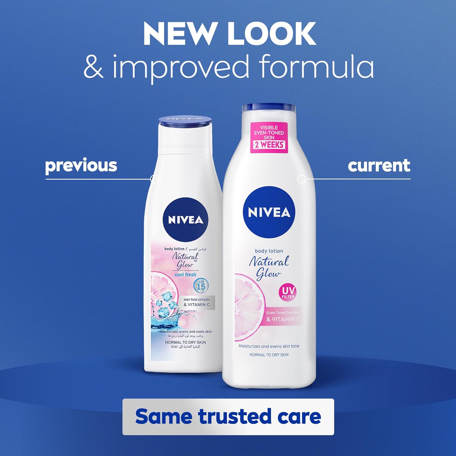 NIVEA Body Lotion for Normal to Dry Skin, Natural Glow, with 95% Pure Vitamin C and UV Filter, Moisturizes and Evens Skin Tone, 250ml - View 2 of 7