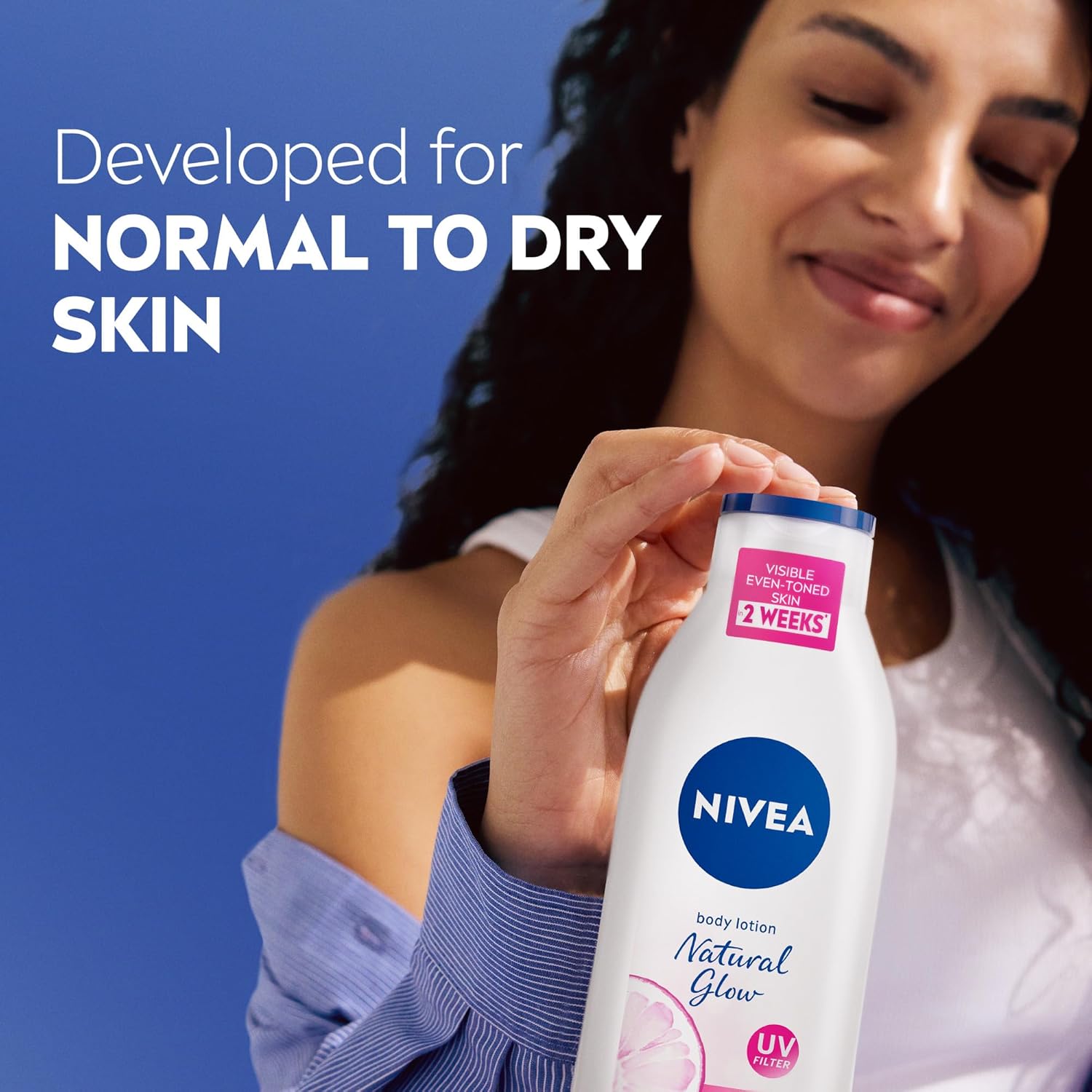 NIVEA Body Lotion for Normal to Dry Skin, Natural Glow, with 95% Pure Vitamin C and UV Filter, Moisturizes and Evens Skin Tone, 250ml - View 3 of 7