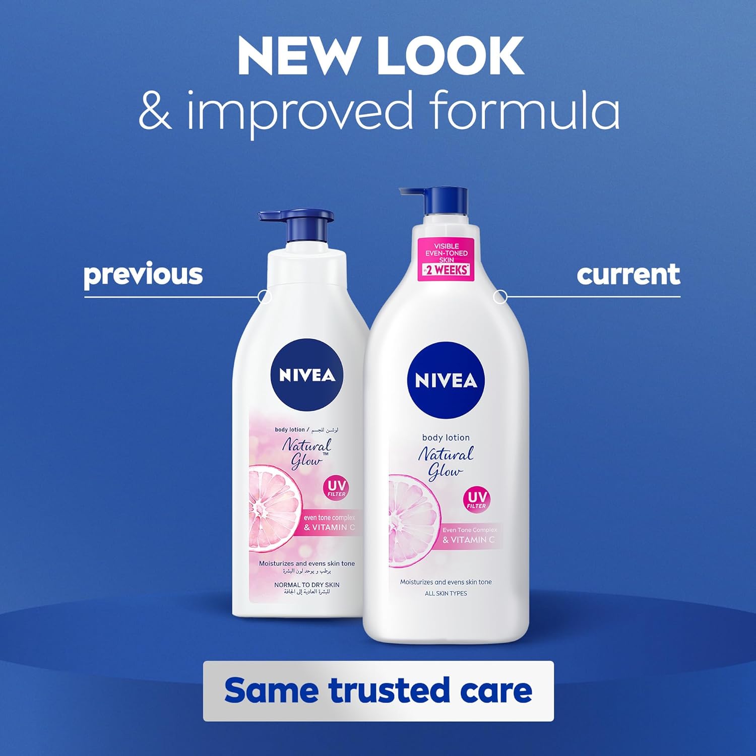 NIVEA Body Lotion for Normal to Dry Skin, Natural Glow, with 95% Pure Vitamin C and UV Filter, Moisturizes and Evens Skin Tone, 625ml - View 2 of 7