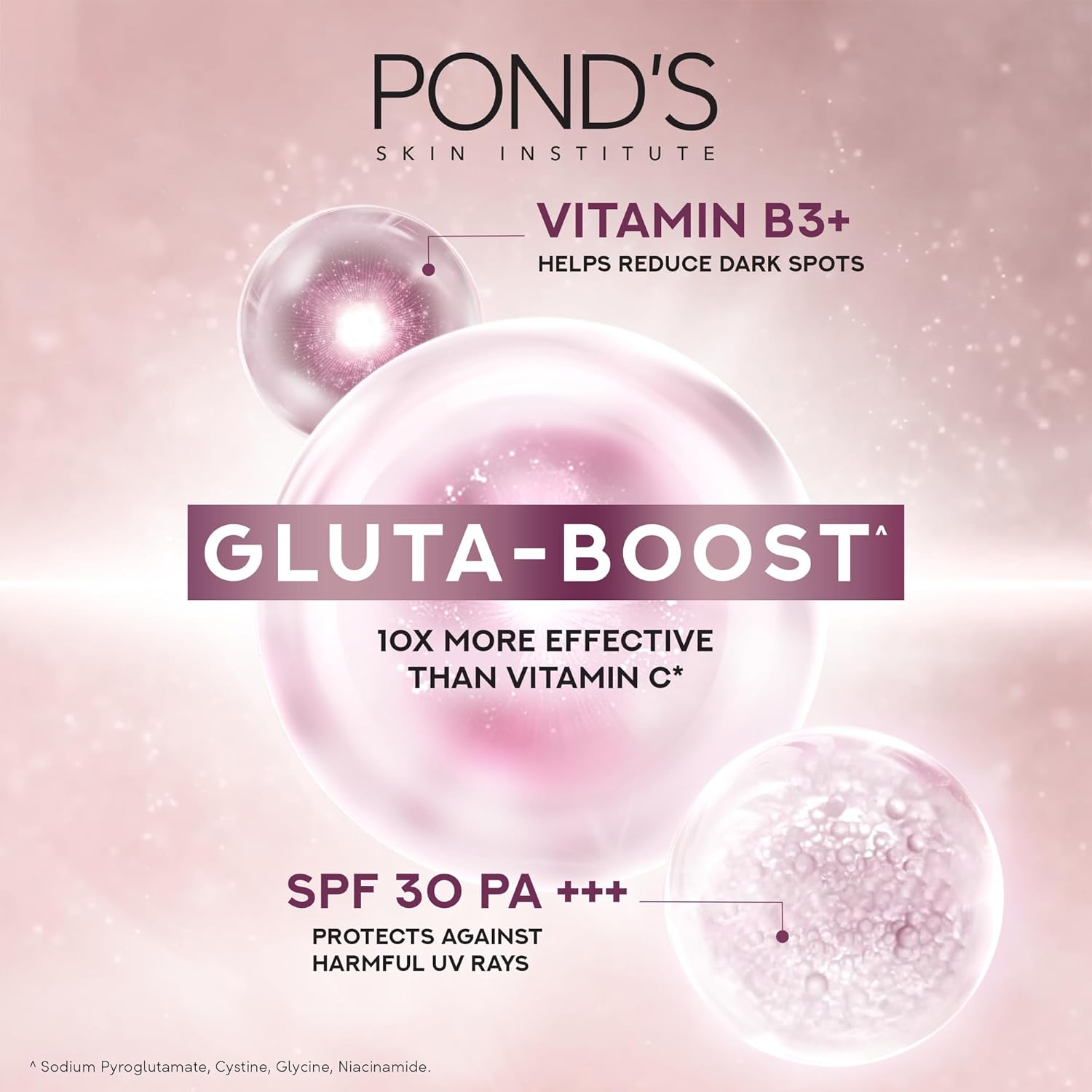 Pond's Bright Beauty, Serum Day Cream, with SPF30, Niacinamide and Vitamin E, 50g - View 2 of 5