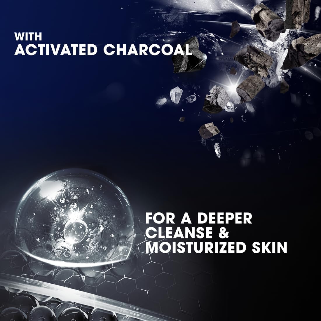 Clear Men Complete Care 3in1 Shampoo For Hair, Face & Body With Activated Charcoal for 100% dandruff free hair and moisturized skin, 400ml Pack of 2, white - View 2 of 4