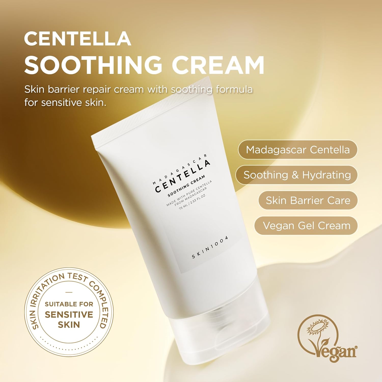 SKIN1004 Centella Repair Cream 2.53 fl.oz (75ml) | Soothing and Calming Cream with Centella Asiatica Extract, Ceramide, and Madecassoside | Moisturizing and Nourishing Skin Barrier Strengthening Cream - View 8 of 8